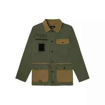 Мужская куртка Vans Patchwork Utility Coach, верхняя одежда, зеленый в стиле милитари VN0A4RQ4Z5E S