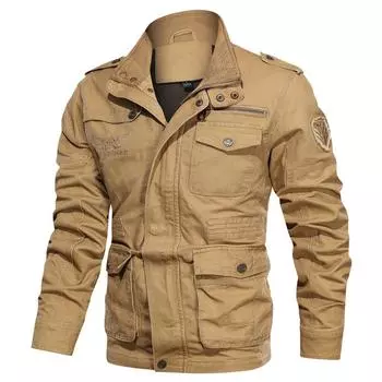 Мужская куртка в стиле милитари, мужская тактическая армейская хлопковая куртка, мужская уличная боевая куртка, хлопковое пальто с воротником-стойкой, большие размеры 5xl M