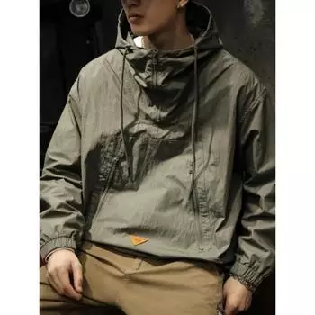 Мужская куртка в стиле ретро с капюшоном, свободная повседневная куртка большого размера XS