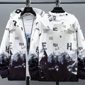 Мужская куртка весна-осень 7XL студенческая мода повседневная с капюшоном молодежная одежда для больших детей больших размеров мужская одежда XS чёрный