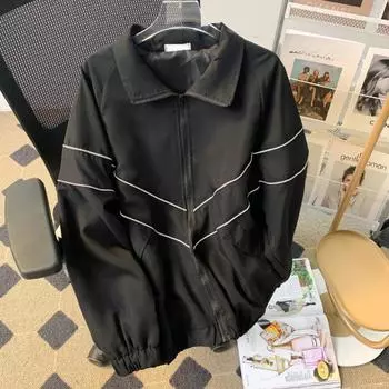 Мужская куртка весна-осень, базовый дизайн, куртки для мужчин, куртка Vibe Outdoor, пальто, мужская уличная одежда, универсальная M чёрный