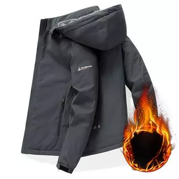 Мужская куртка весна-осень однотонная уличная куртка мужская модная брендовая тонкая повседневная куртка с капюшоном M чёрный