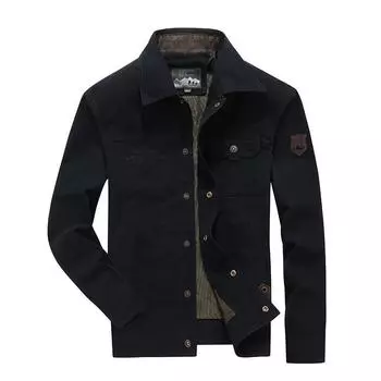 Мужская куртка весна-осень повседневная модная военная куртка большого размера с лацканами деловая куртка из чистого хлопка M