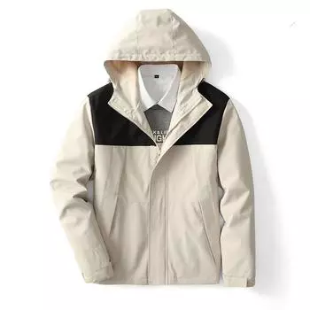Мужская куртка весна-осень, тонкая повседневная куртка из хардшелла, ветровка, спортивная куртка для мужчин M хаки