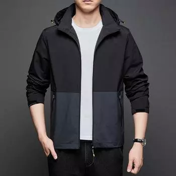 Мужская куртка весна-осень, тонкая повседневная куртка из хардшелла, ветровка, спортивная куртка для мужчин M