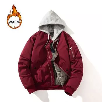 Мужская куртка женская осенне-зимняя куртка модная винтажная бейсбольная куртка с капюшоном повседневная ветровка XXS