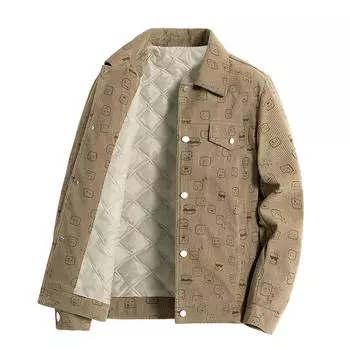 Мужская куртка зимняя хлопковая утолщенная корейская версия средней и молодой модной универсальной куртки с лацканами M