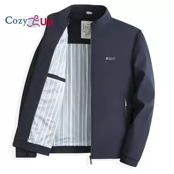 Мужская легкая куртка Cozy Up на молнии, повседневное стильное модное пальто M хаки