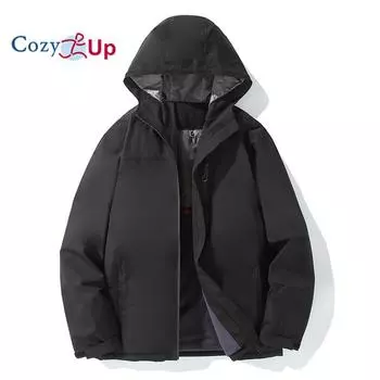 Мужская легкая куртка Cozy Up, водонепроницаемая толстовка с капюшоном, ветровка для походов M чёрный
