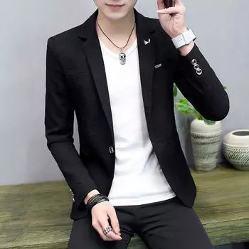 Мужская легкая куртка для весны и осени, облегающий топ, однотонная приталенная куртка 3XL