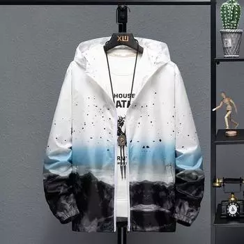 Мужская легкая повседневная куртка с капюшоном, ветрозащитная куртка для рыбалки, куртка с капюшоном 7XL