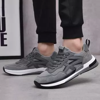 Мужская легкая повседневная спортивная обувь Кроссовки с мягкой подошвой для папы Кроссовки для бега на открытом воздухе Модная повседневная обувь Кроссовки с дышащей подошвой 39 чёрный