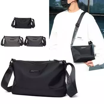 Мужская легкая сумка через плечо большой вместимости, трехслойная сумка через плечо, мужская сумка для поездок на работу Small хаки