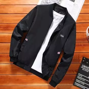 Мужская легкая ветровка весна-осень куртка пальто мужская ветрозащитная повседневная стильная куртка с карманом на молнии S серый