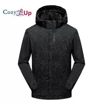 Мужская легкая водонепроницаемая куртка-дождевик Cozy Up, уличный плащ с капюшоном, ветровка для походов S чёрный