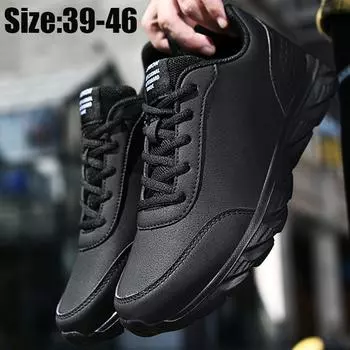 Мужская легкая водонепроницаемая мужская обувь для бега, спортивная обувь для отдыха на открытом воздухе, фитнес-обувь 40 прохладный черный