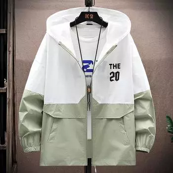 Мужская летняя эластичная одежда из ледяного шелка, защита от солнца, солнцезащитная одежда, ультратонкое пальто с капюшоном, спортивные куртки на открытом воздухе 3XL