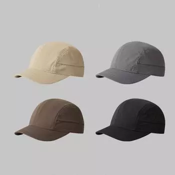 Мужская летняя быстросохнущая дышащая кепка, уличный стиль ретро-пятиклинка, модная бейсболка с короткими полями, женская модель Tide M56-58cm хаки