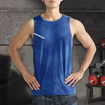 Мужская летняя быстросохнущая одежда для фитнеса, летняя прохладная пляжная дорожная майка, модная спортивная майка для бега и тенниса, спортивные майки M чёрный