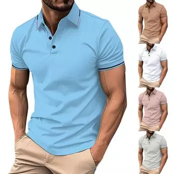 Мужская летняя дышащая рубашка с короткими рукавами и культурой отдыха L хаки