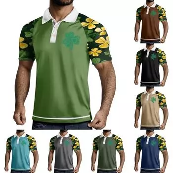 Мужская летняя дышащая рубашка с короткими рукавами и культурой отдыха L армия зеленый