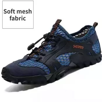 Мужская летняя дышащая сетчатая обувь для альпинизма, сшитая с водонепроницаемой обувью, модный тренд, обувь для отдыха на открытом воздухе, для ручья 39 армия зеленый