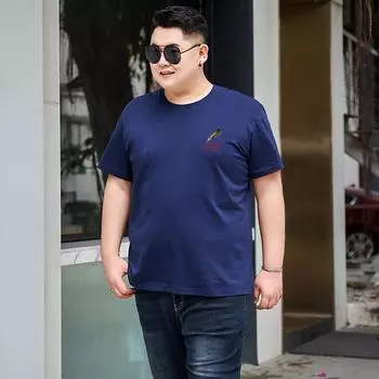 Мужская летняя футболка больших размеров с коротким рукавом, молодежная мужская спортивная хлопковая свободная повседневная футболка, мужская дышащая удобная футболка с круглым вырезом M