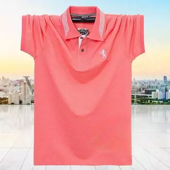 Мужская летняя футболка больших размеров, свободная и удобная футболка, мужская рабочая хлопковая рубашка-поло с короткими рукавами, дышащая футболка с откидным воротником на молнии M оливковый