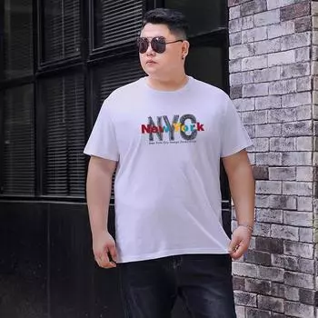 Мужская летняя футболка из чистого хлопка, мужская дышащая спортивная повседневная удобная футболка, мужская рубашка с круглым вырезом, большие размеры, свободная с коротким рукавом M чёрный