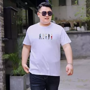 Мужская летняя футболка, мужская свободная и повседневная эластичная футболка из чистого хлопка с коротким рукавом, дышащая и удобная футболка с круглым вырезом, большие размеры M