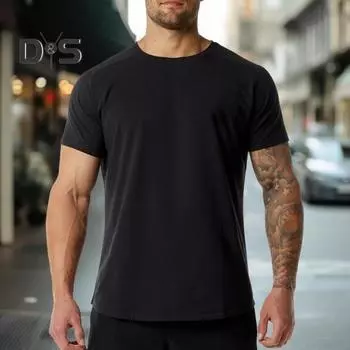 Мужская летняя футболка однотонная бесшовная с круглым вырезом с короткими рукавами, мягкий дышащий быстросохнущий пуловер, деловой повседневный мужской спортивный топ для спортзала L белый