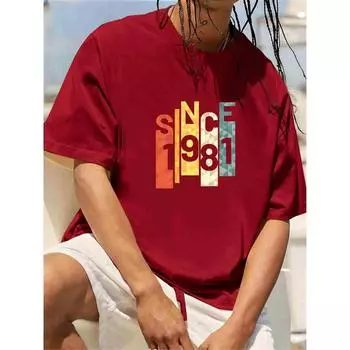 Мужская летняя футболка с буквенным принтом, футболка большого размера с круглым вырезом и короткими рукавами для мужчин S