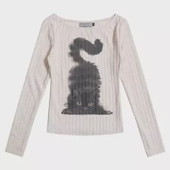 Мужская летняя футболка с длинными рукавами YPRS Slim Fit - Трендовый стиль с открытыми плечами S слоновая кость/белый