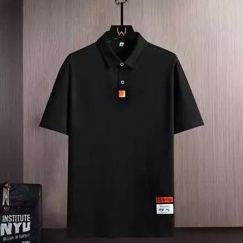 Мужская летняя футболка с короткими рукавами и широкими рукавами-поло XXXL