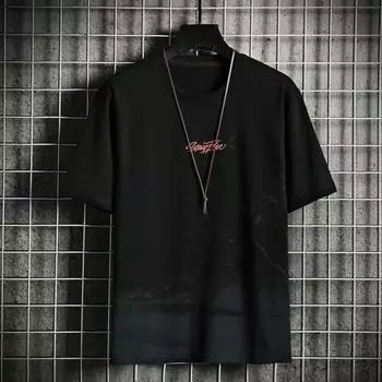 Мужская летняя футболка с круглым вырезом, свободная, с коротким рукавом, мягкая дышащая, с принтом, средней длины, повседневный легкий пуловер, повседневная одежда, спортивный топ XXXL