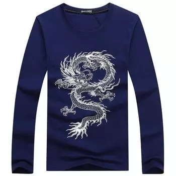 Мужская летняя хлопковая футболка с длинным рукавом и круглым вырезом, однотонный принт 2020 года, большой размер XXXL чёрный