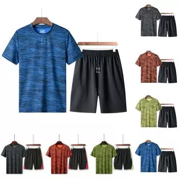 Мужская летняя хлопковая футболка с круглым вырезом, приталенная футболка, крутая базовая футболка, толстовка M синий