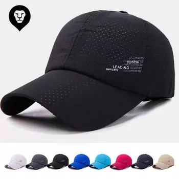 Мужская летняя кепка с тонким козырьком, быстросохнущая, женская повседневная бейсболка с дышащей сеткой для рыбалки и солнца Adjustable чёрный