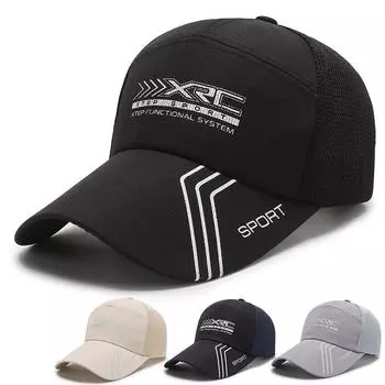 Мужская летняя кепка, уличная солнцезащитная шляпа от солнца с надписью, дышащая кепка из рыболовной сети, бейсболка, солнцезащитный козырек, шапка для рыбалки, козырек темно-синий