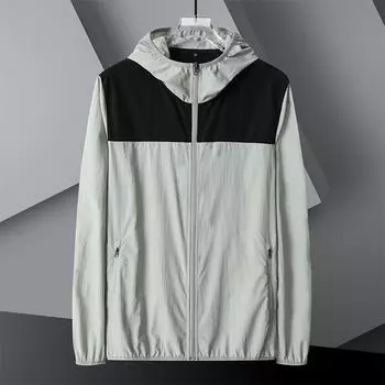 Мужская летняя куртка большого размера с тонкими секциями, быстросохнущая, солнцезащитная, с длинными рукавами, свободная, повседневная, с капюшоном 9XL