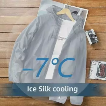 Мужская летняя куртка Ice Silk Sun Protection Jacket 2023 года — легкий, дышащий кардиган для активного отдыха 3XL синий