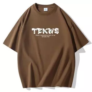 Мужская летняя модная футболка большого размера с короткими рукавами, 100% хлопок S