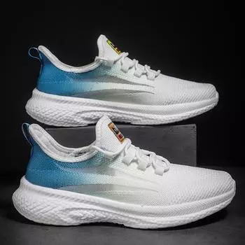 Мужская летняя модная спортивная обувь Flyknit, дышащая обувь для бега, повседневная обувь 39 чёрный