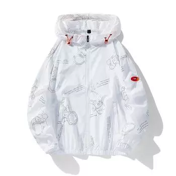 Мужская летняя модная версия из тонкого ледяного шелка, подходящего цвета, тонкая дышащая, устойчивая к ультрафиолетовому излучению, солнцезащитная одежда, мужская куртка 4XL