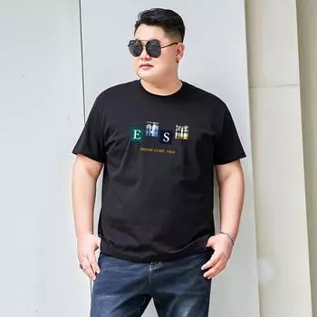 Мужская летняя мужская эластичная футболка из чистого хлопка с коротким рукавом, свободная повседневная футболка с круглым вырезом, мужская спортивная дышащая удобная футболка больших размеров M