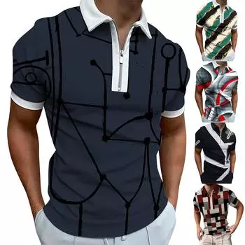 Мужская летняя мужская рубашка для гольфа с короткими рукавами, приталенная модная дышащая мужская рубашка для гольфа M серый