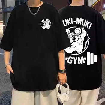 Мужская летняя новая модная брендовая футболка Ghost Destroyer Blade с анимационным принтом из чистого хлопка, мужская корейская версия, свободная повседневная с короткими рукавами для женщин XS чёрный