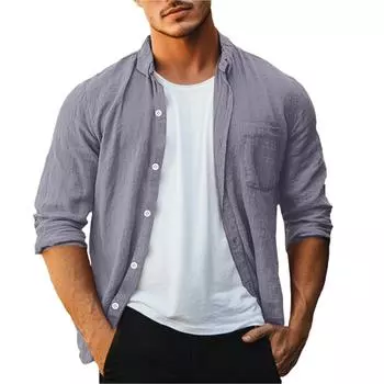 Мужская летняя новая свободная рубашка с длинным рукавом с принтом, кардиган, пляжная рубашка XXXL