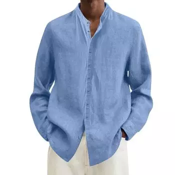 Мужская летняя новая свободная рубашка с длинным рукавом с принтом, кардиган, пляжная рубашка XXXXL