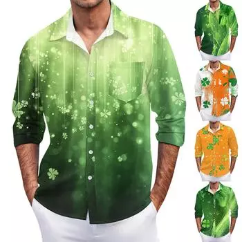 Мужская летняя новая свободная рубашка с длинным рукавом с принтом, кардиган, пляжная рубашка XXL